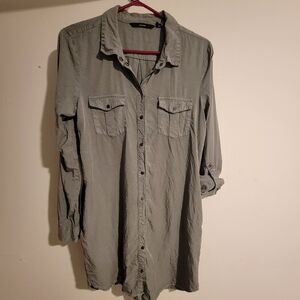 Vero Moda Forest Green Shirt Dress